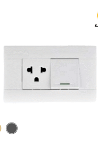 Tomacorriente + interruptor empotrable