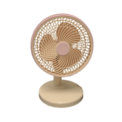 Ventilador de escritorio beige con rosado - CHAMO IMPORT