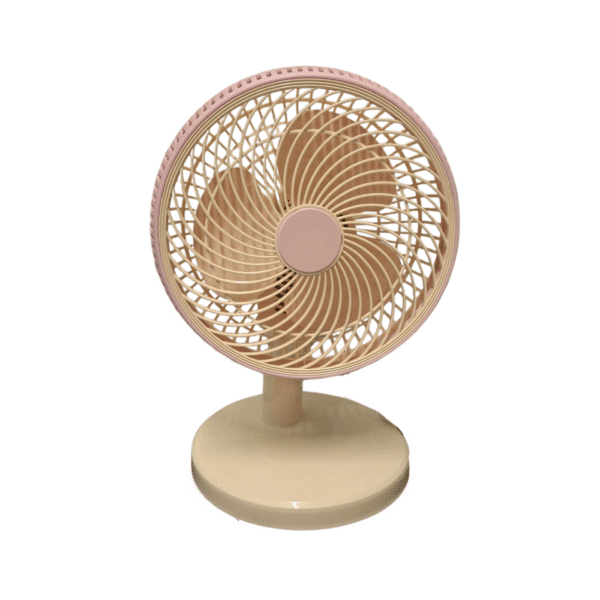 Ventilador de escritorio beige con rosado - CHAMO IMPORT