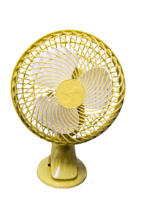 Ventilador de escritorio con sujetador amarillo - CHAMO IMPORT