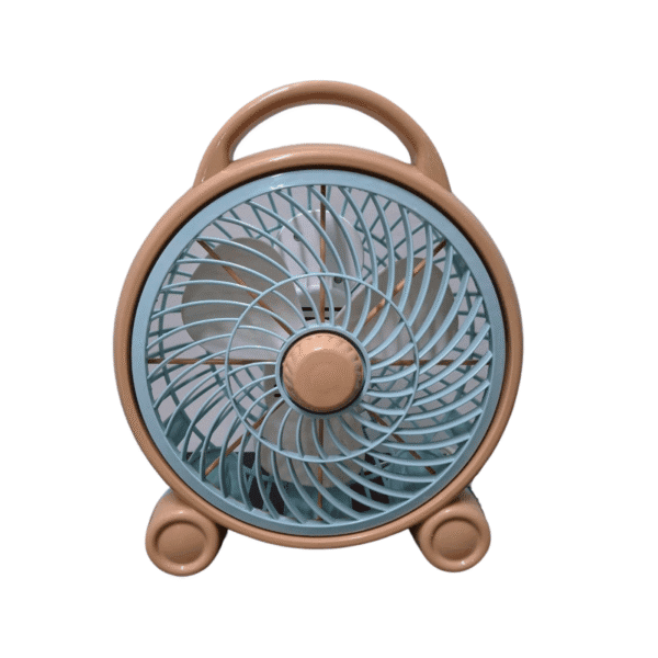 Ventilador de escritorio fijo marrón con celeste - CHAMO IMPORT