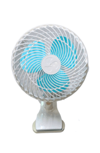 Ventilador de escritorio más sujetador blanco con celeste - CHAMO IMPORT