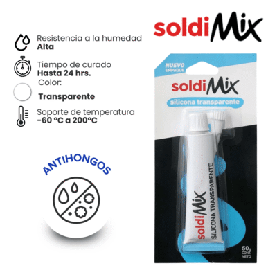 SILICONA TRANSPARENTE 50GR SOLDIMIX