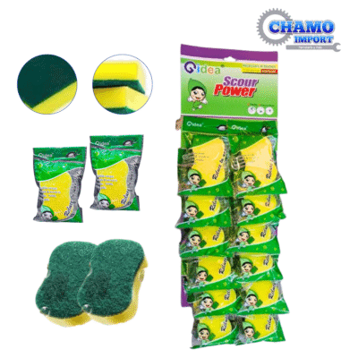 ESPONJA MULTIUSO DE LIMPIEZA X12 CHAMO