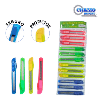 CUTER DE COLORES EN TIRA ACRELICO 9MM X12