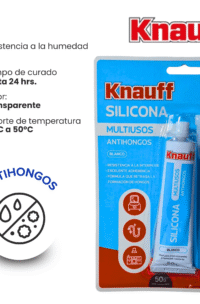 SILICONA MULTIUSO BLANCO ANTIHONGOS X 50GR KNAUFF
