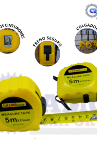 WINCHA FLEXÓMETRO 5M X 25MM AMARILLO CHAMO