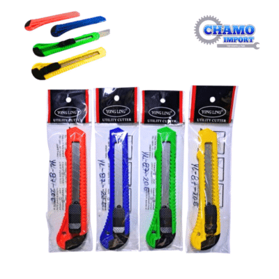 CUTER LIVIANO COLORES 18MM EMBOLSADO UNIDAD