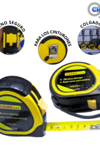 WINCHA FLEXÓMETRO 7.5 X 25M MOD. UYUS NEG/AM CHAMO