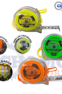 WINCHA FLEXÓMETRO 5M X 19MM TRANSPARENTE COLORES CHAMO