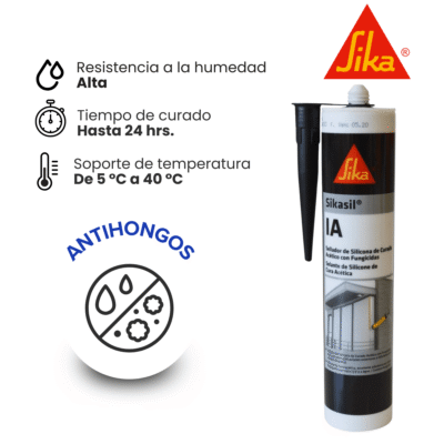 SILICONA IA EN TUBO NEGRO X 280ML SIKASIL