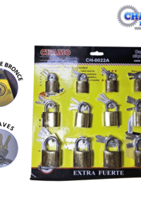JUEGO DE CANDADOS 25-32-38MM DORADO CHAMO
