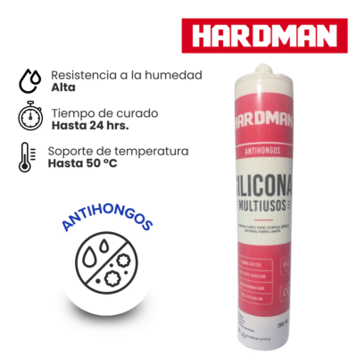 SILICONA EN TUBO TRANSPARENTE  HARDMAN