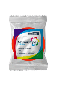 CINTA MASKINGTAPE 1/2" X 15 YDS COLORES SHURTAPE