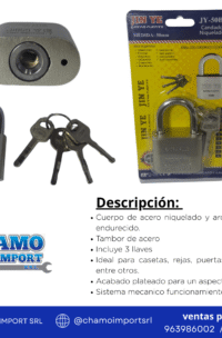 CANDADO 50B NIQUELADO JIN YE