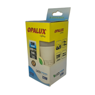 FOCO PERA LED 15W BLANCO OPALUX
