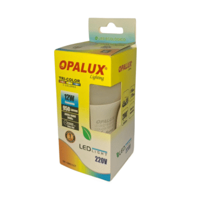 FOCO LED PERA 12W TRICOLOR  OPALUX
