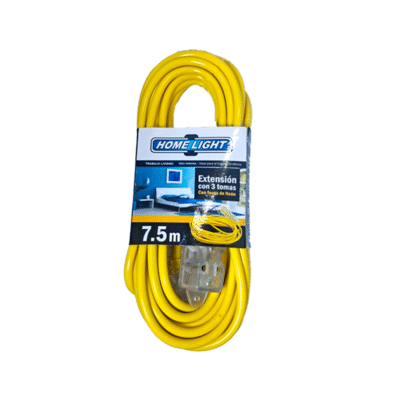 EXTENSION AMARILLO C/FOCO D/NEON 7.5M HOME LIGHT