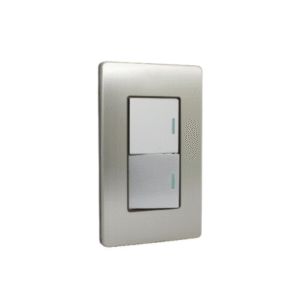 interruptor doble metalico para empotrar ultra