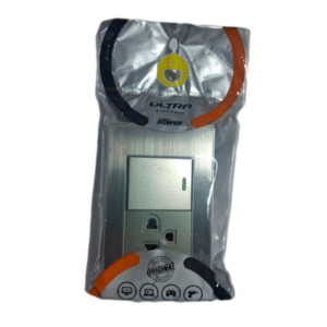 interruptor+ tomacorriente tierra metalico para empotrar ultra