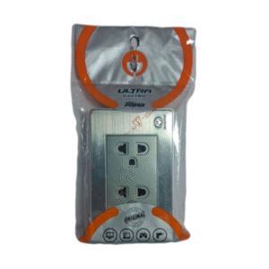 tomacorriente doble tierra metalico ultra