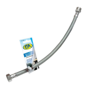 tubo abasto p/lavatorio nylon 1/2" x 40cm r/bronce c&a