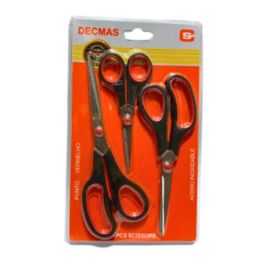 tijera x3 piezas blister decmas