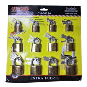 juego de candados 25 32 38mm dorado chamo