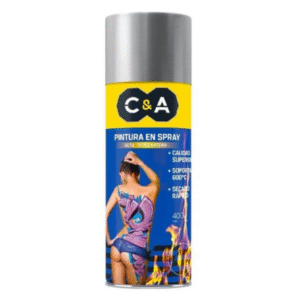 pintura spray alta temperatura aluminio 400ml c&a