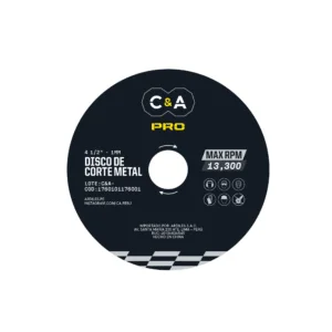 disco corte metal 4 1/2" x 1mm c&a
