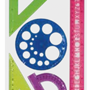 regla abc escuadra flex 30cm x 5pzs (cj 288 und )