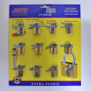 candado 20 20 20 blister dorado "jinye"