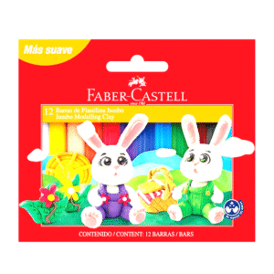 plastilina x12 jumbo estuche de carton faber castell