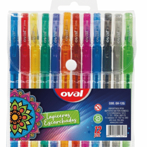 lapicero escarchado x 12 ( cj 144 und )