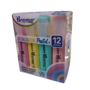 resaltador colores pasteles x 12 "braymar"